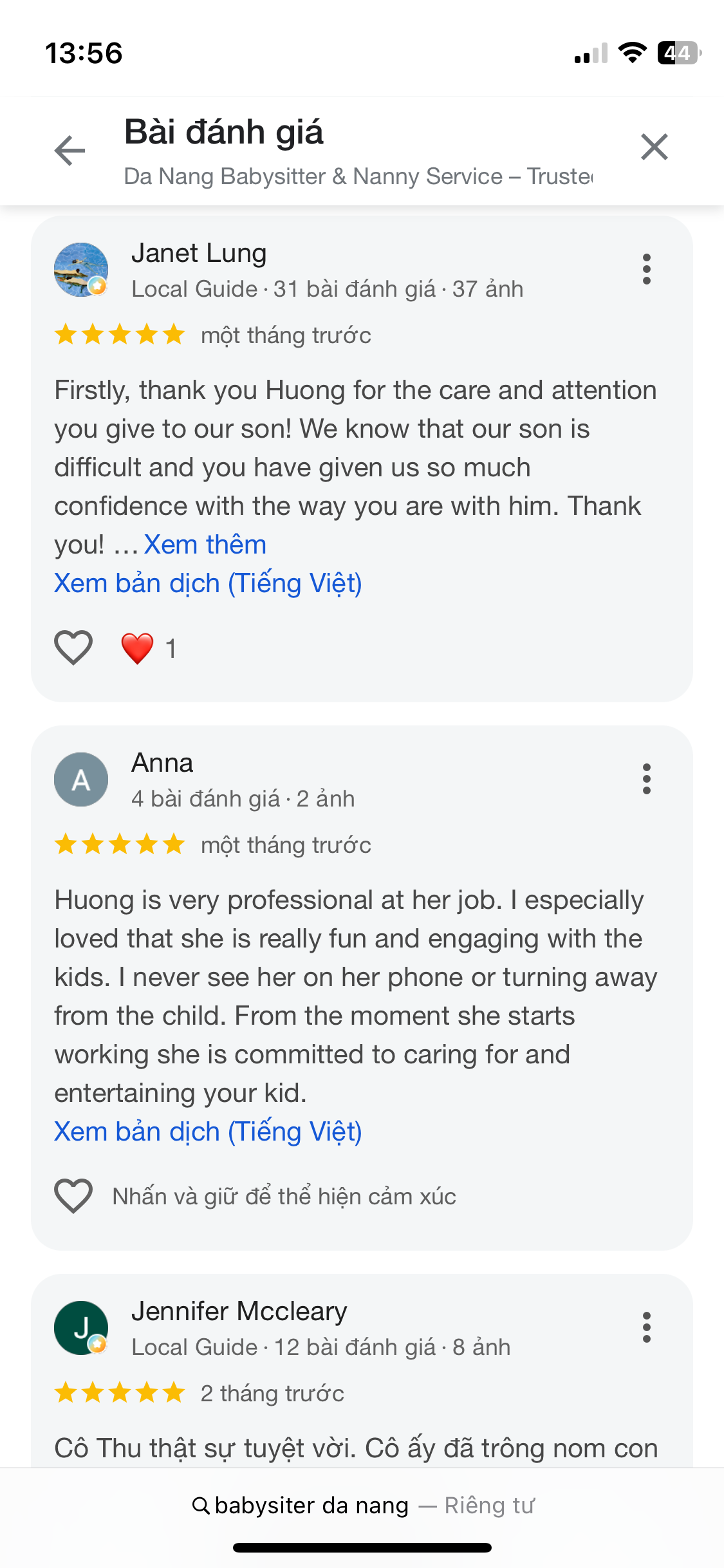 Parent review